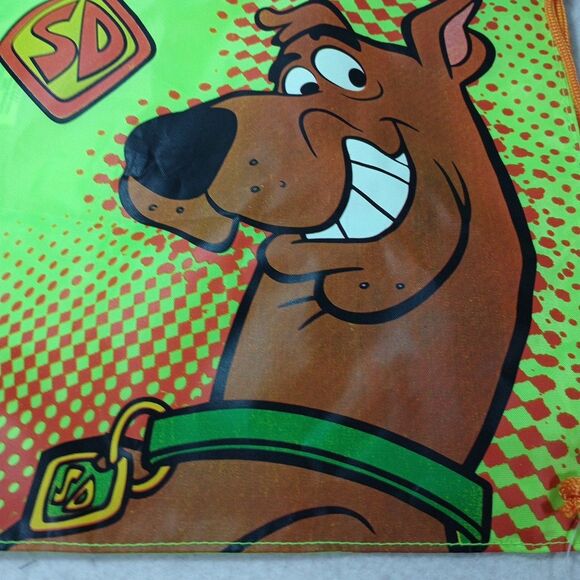 2007 Scooby Doo Cinch Bag 11x12 Kids Nylon Backpack Daypack NWT Cartoon Green - Picture 3 of 15